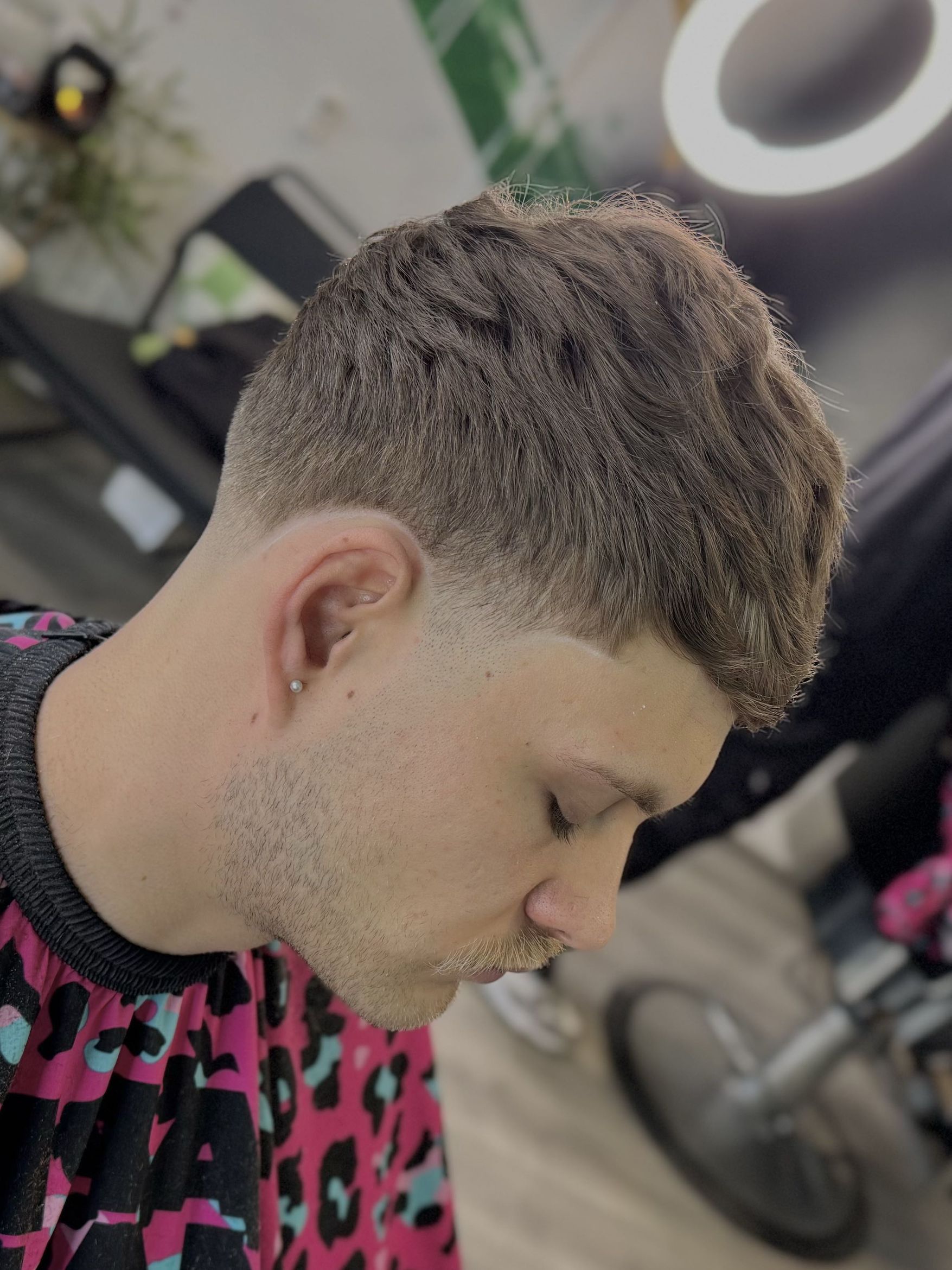 Textured crop haircut